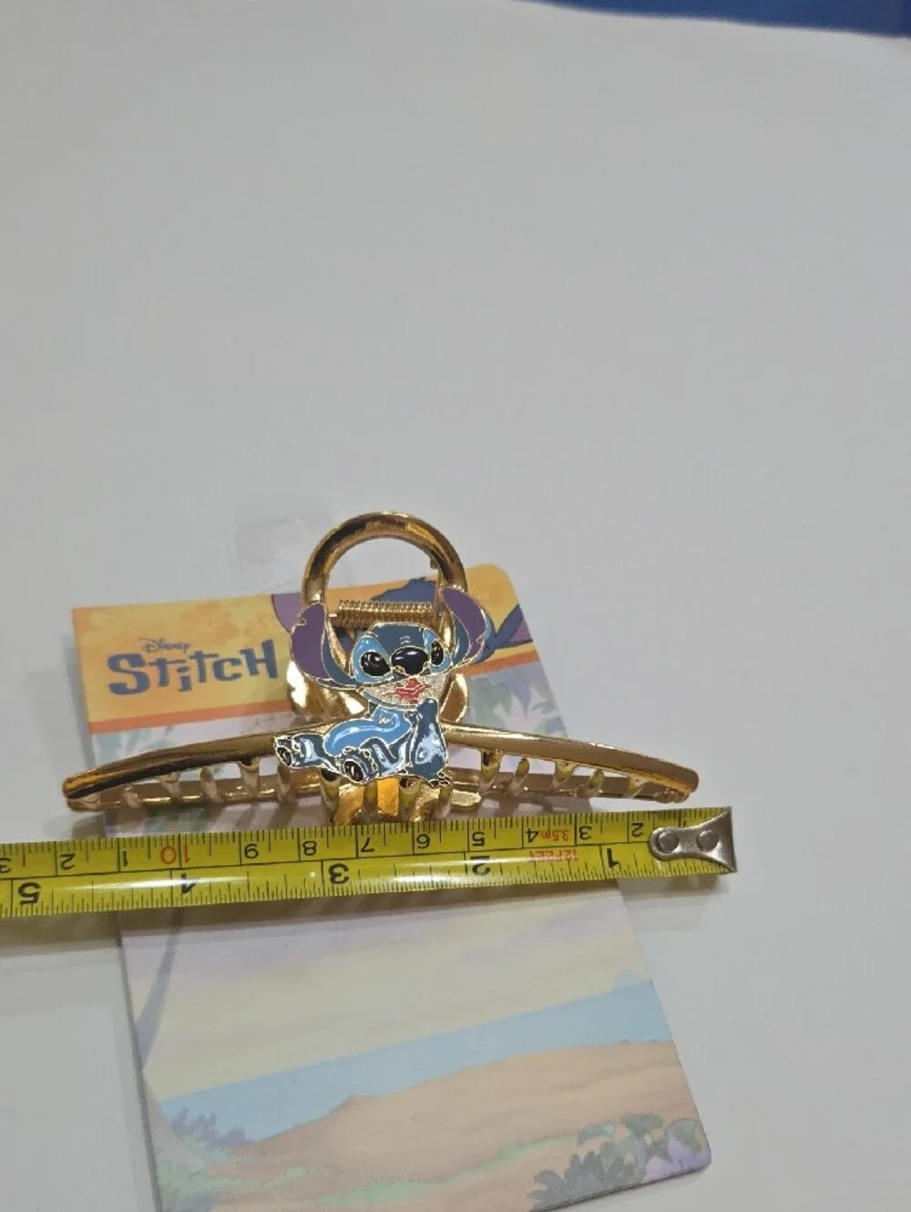Disney Gold-tone Stitch Hair Clip with Blue and Purple Enamel Nwt Fashion Women